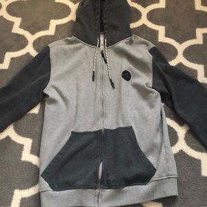 Gray rip curl zip up size small